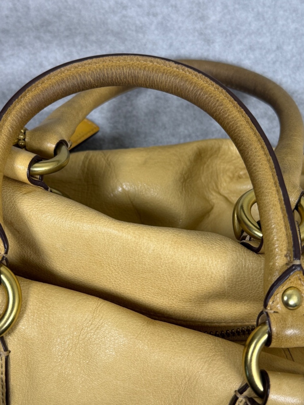 Coach Madison Sabrina Tan Leather Convertible Satchel Shoulder Bag 12937 Y2K - Picture 11 of 13